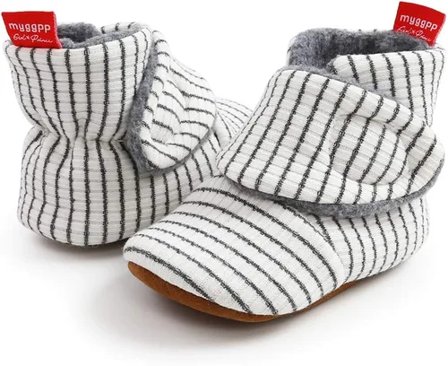 Miniatura 46 de SOFMUO Pantuflas unisex para bebé, niña, niño, ligeras, antideslizantes, para interiores, zapatos de casa, botines para niños pequeños