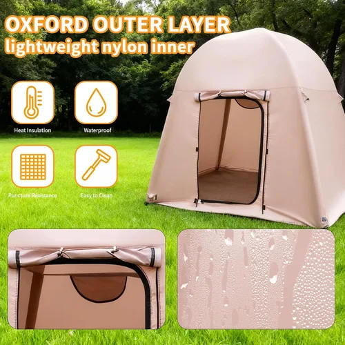 Miniatura 6 de Inflatable Camping Tent with Hand Pump,4 Season Waterproof Outdoor Oxford Blow up 2-4Person with Mesh Windows & Door Tent House.