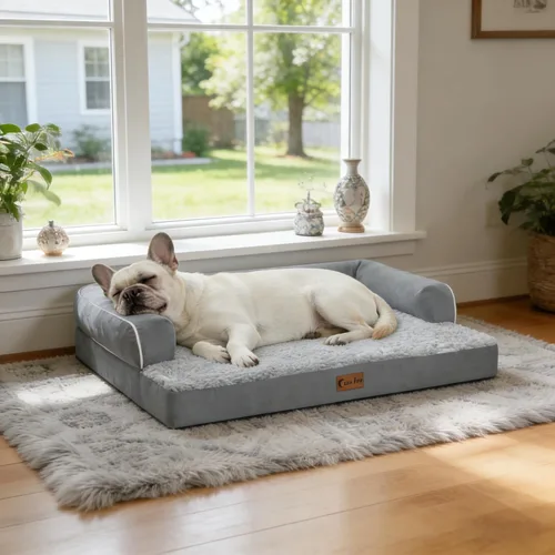 Miniatura 9 de Casa Paw - Camas ortopédicas para perros grandes y medianos, camas grandes de espuma impermeable para perros con cojín cómodo, 36 x 27 pulgadas, Gris