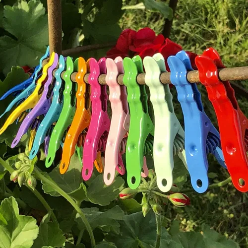 Miniatura 3 de Pinzas para la ropa extremas, naranja azafrán, acero inoxidable 304 sólido, paquete de 20 unidades, resistentes, coloridas, alfileres de lavandería