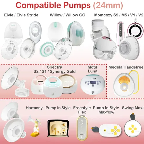 Miniatura 6 de Nenesupply Inserto de brida de 0.748 in compatible con piezas de bomba de brida Elvie Brida Elvie Stride Brida Momcozy Medela Brida Spectra Willow