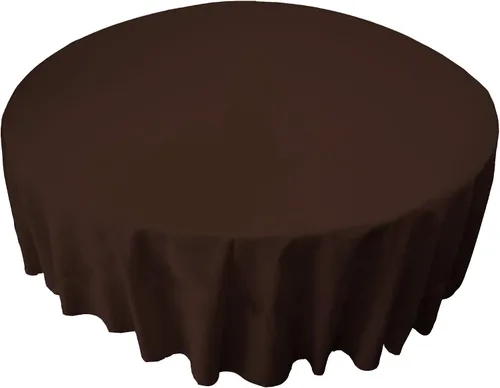 Miniatura 183 de LA Linen - Mantel redondo lavable de popelina de poliéster, resistente a manchas y arrugas, 51", mantel de tela para comedor, cocina, fiesta, Negro