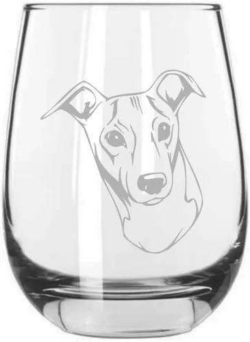 Miniatura 459 de Sakhalin Husky Dog - Copa de vino grabada personalizada de 15.25 onzas sin tallo