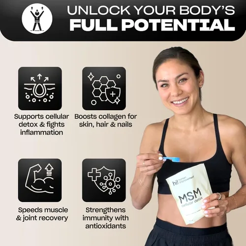 Miniatura 2 de Polvo MSM puro Polvo de azufre orgánico para piel, cabello y uñas Desintoxicación celular, salud articular, refuerzo inmune y aumento de energía