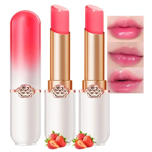 Miniatura 13 de BINGBRUSH Lápiz labial que cambia de color melocotón, hidratante de larga duración para el cuidado de los labios, bálsamo labial mágico, brillo