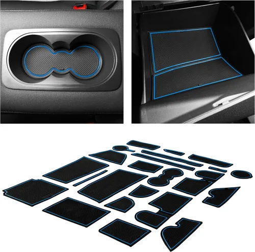 CupHolderHero Compatible con accesorios Ford Escape 2017-2019 - Insertos de portavasos antideslizantes antipolvo, tapetes para consola central,