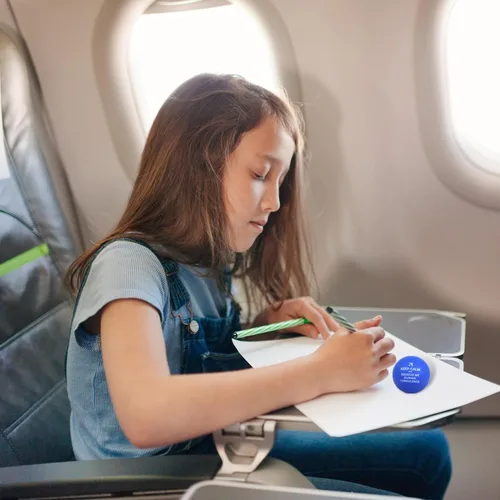 Miniatura 6 de Needzo Mantén la calma y aprieta durante la turbulencia, pelotas de estrés, ansiedad de vuelo, accesorio de comodidad de miedo a volar, 2.48 pulgadas