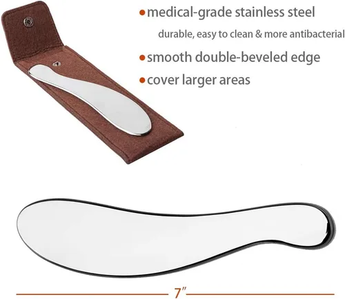 Miniatura 3 de Herramientas Gua Sha, herramienta de masaje de raspado de acero inoxidable, herramientas IASTM, herramientas de raspado miofascial para terapia