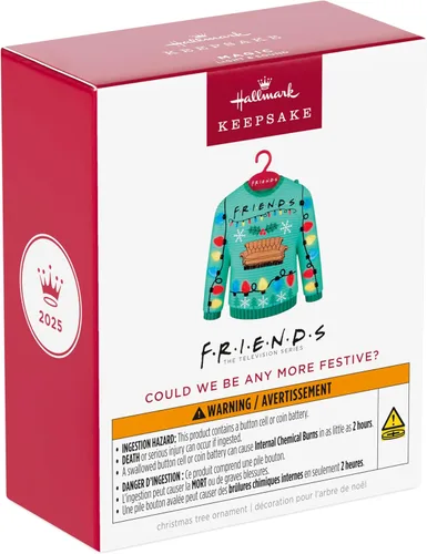 Miniatura 8 de Adorno Hallmark de Navidad para recuerdo de 2025, ¿podríamos ser más festivos? Musical con luz, regalos de la serie de TV Friends