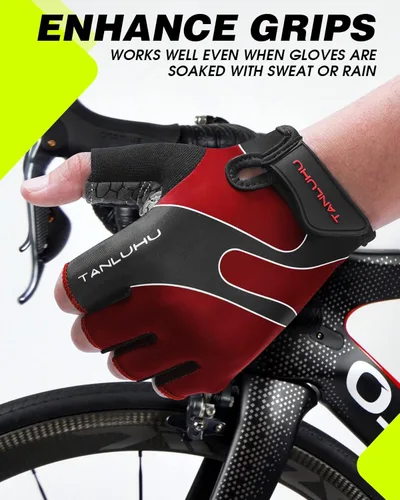 Miniatura 3 de Tanluhu - Guantes de ciclismo para hombre y mujer