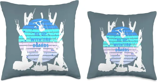 Miniatura 3 de Kitesurf Gifts and Surf Lover Tees by taiche Kitesurfers Be Up with The Boards - Almohada estilo retro 8, 18 x 18 pulgadas, multicolor