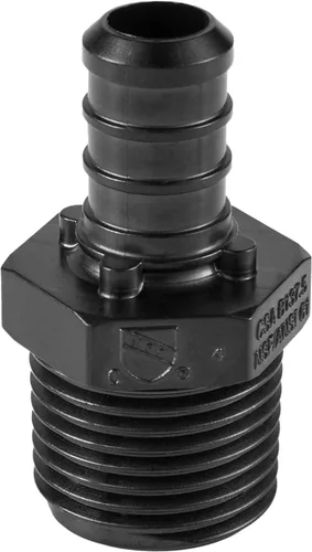 Miniatura 5 de Paquete de 10 unidades EFIELD Poly PPSU Barb Crimp Pex Fitting 1/2" X3/4" Macho NPT Adaptador, agua potable, (PPSU1807104)