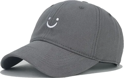 Miniatura 21 de Umeepar Gorra de béisbol con cara sonriente para mujeres y hombres, ajustable, de perfil bajo, de algodón, sin estructura, para papá