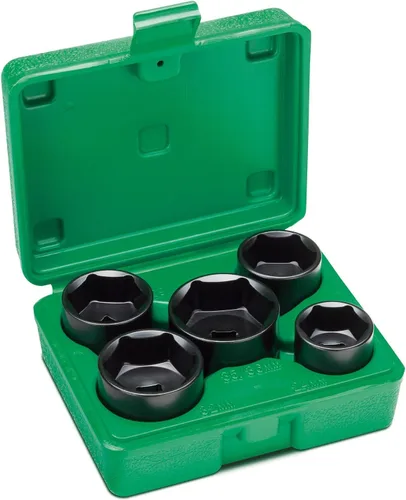 Steel Vision Juego de 5 piezas de 3/8 pulgadas para filtro de aceite de perfil bajo, métrico 0.945 in, 1.063 in, 1.142 in, 1.260 in, 1.417 in, acero