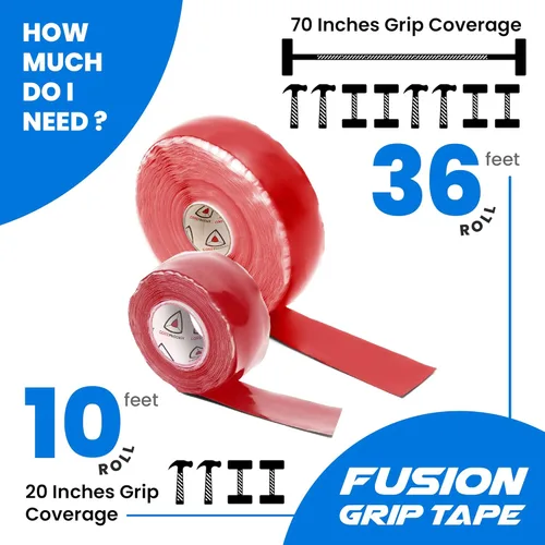 Miniatura 4 de Core Prodigy Fusion Grip Tape - Cinta de agarre de goma de silicona para barras de dominadas, barras, mancuernas, equipos deportivos y de gimnasio