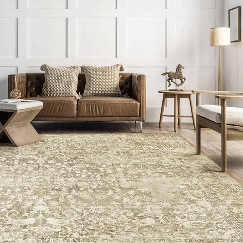 Miniatura 13 de RYB HOME Alfombra lavable para sala de estar, alfombra grande de 8 x 10 pies que no se desprende para dormitorio, alfombra de lana sintética ultra