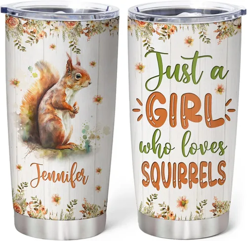 Miniatura 30 de Hyturtle Regalos personalizados para los amantes de los osos – Just A Girl Who Loves Bears - Vaso de acero inoxidable con nombre personalizado de 20