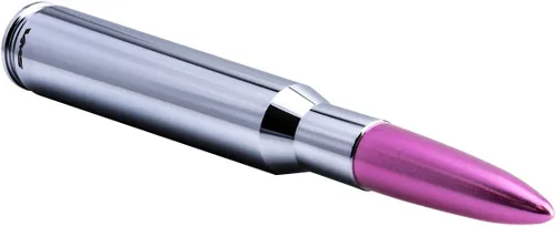 Miniatura 2 de VMS Racing 50 Cal Caliber - Antena de bala de punta cromada rosa en calibre pesado mecanizado CNC de aluminio corto compatible con Chevrolet