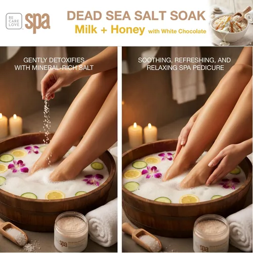 Miniatura 2 de BCL SPA Leche en remojo de sal del mar muerto + miel con chocolate blanco, 16 onzas