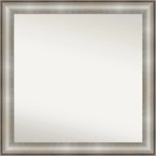 Miniatura 497 de Amanti Art Espejo de baño plateado para sobre fregadero, 28 x 47 pulgadas, espejo rectangular de plata imperial, marco de madera tradicional de gran