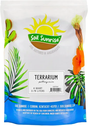 Miniatura 10 de Soil Sunrise Mezcla de tierra para macetas de terrario (8 cuartos de galón) con carbón filtrado mezclado hecho a medida para terrarios
