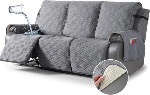 Miniatura 40 de TAOCOCO Fundas para Sillón de Dos Plazas Reclinable 100% Impermeables, Fundas Divididas para Loveseat Reclinable, Funda Antideslizante para Sofá