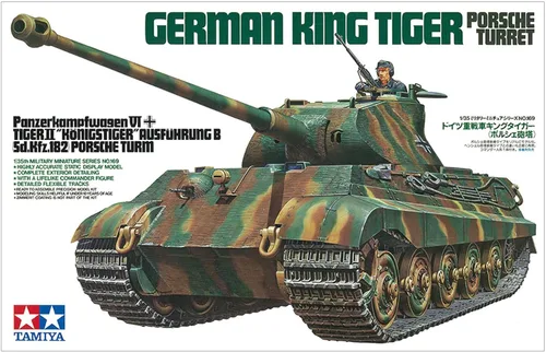Miniatura 2 de Tamiya Models Rey Tigre (Torreta Porsche)