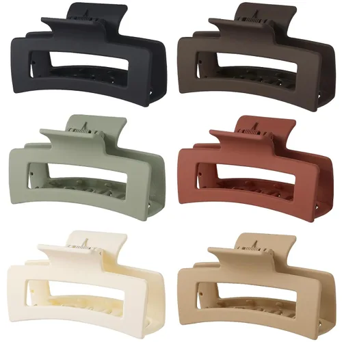 Miniatura 30 de Sisiaipu Pinzas para el Cabello, Pinzas Medianas de 3.5 Pulgadas, Paquete de 6 para Mujeres y Niñas - Accesorios para el Cabello Color Ámbar