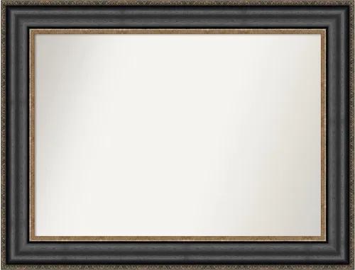 Miniatura 320 de Amanti Art Espejo personalizado, espejo de baño negro puente, espejo de pared o espejo de tocador de baño sobre el fregadero (26 x 26 pulgadas)