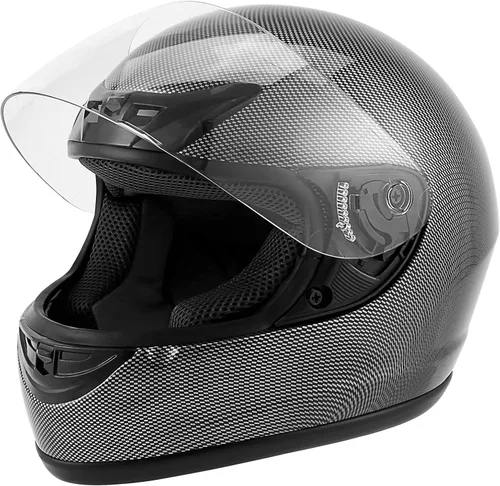 Miniatura 11 de SLMOTO - Casco de motocicleta aprobado por el DOT, con visera de espejo brillante en acabado negro, protección completa para la cara, con protector