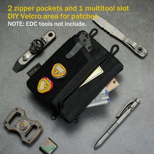 Miniatura 4 de VIPERADE VE16 Bolsa EDC, Organizador EDC para Hombres - Organizador de Bolsillo Bolsa Multiherramienta Billetera para Equipos EDC Verde/beige