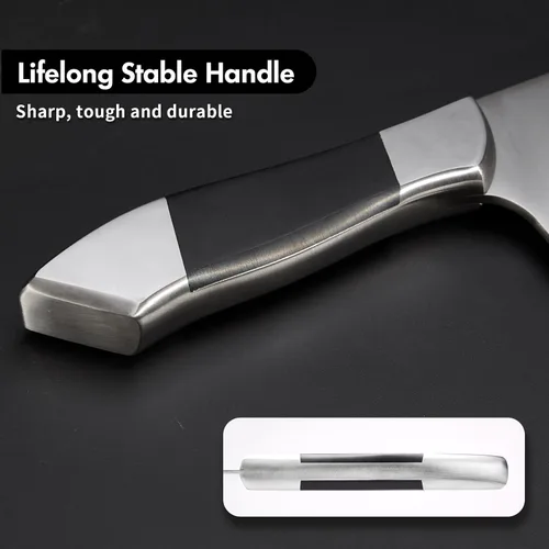 Miniatura 6 de SHI BA ZI ZUO Cuchillo de acero inoxidable resistente para cortar huesos caseros
