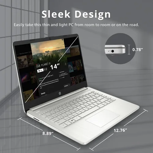 Miniatura 7 de HP Stream Laptop HD de 14 pulgadas, procesador Intel Celeron N4120, 8 GB de RAM, 128 GB eMMC, gráficos Intel UHD, cámara web 720p, WiFi, HDMI