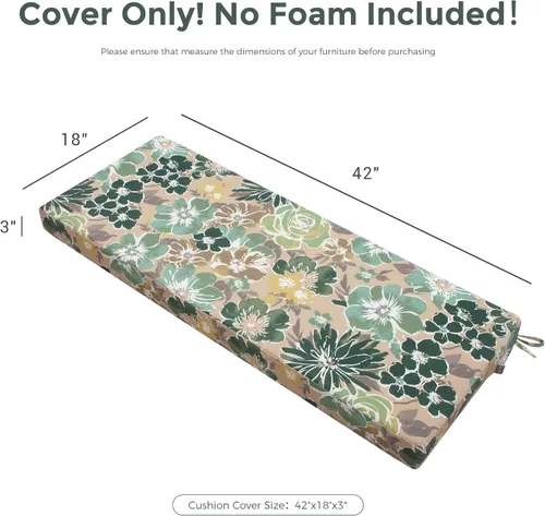 Miniatura 4 de Magpie Fabrics - Fundas de cojín para bancos del patio o sofás biplaza (solo funda de repuesto, sin inserto!), funda de cojín de columpio resistente