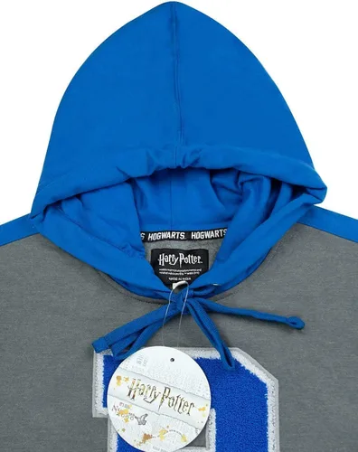 Miniatura 8 de Harry Potter Hogwarts Ravenclaw R Patch Logo Premium HoodyHoodie Black