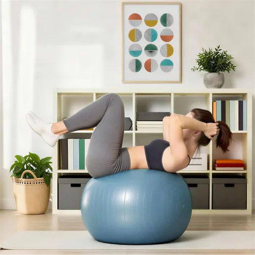 Miniatura 4 de Amazon Basics - Pelota antiestallido para ejercicios con bomba, diámetro de 23-26