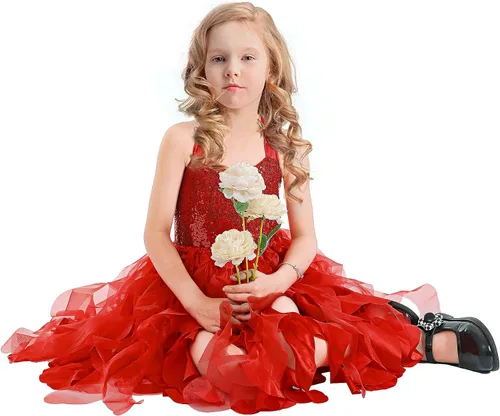 Miniatura 5 de Vestido tutú para niñas, vestido de tul con lentejuelas, vestido de princesa para niñas pequeñas, disfraz de fiesta de cumpleaños brillante