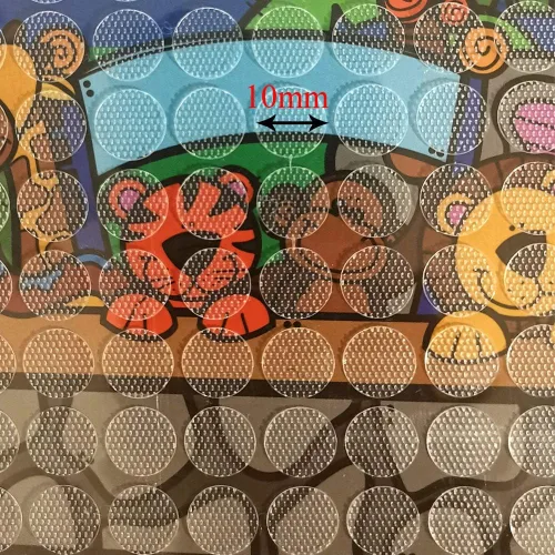 Miniatura 3 de Vkey 1008pcs (504pairs) 0.394 in de diámetro, transparente, parte trasera pegajosa, puntos transparentes finos con cinta adhesiva de gancho y bucle