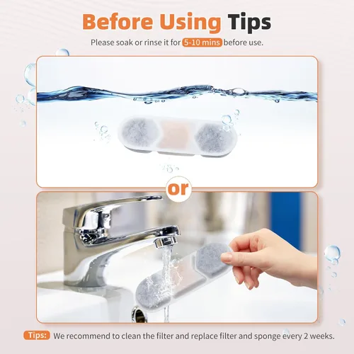 Miniatura 8 de 8 paquetes de filtros de repuesto para fuente de agua para perros Zuqqony de 12L/3.2Gal de acero inoxidable, dispensador de agua para perros DYSJ01