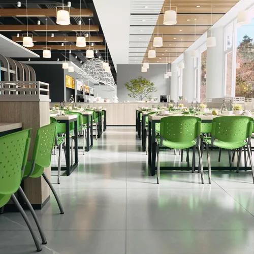 Miniatura 4 de BizChair Casa y Oficina Silla de Pila de Plástico Verde con Respaldo Perforado - Silla de Invitados