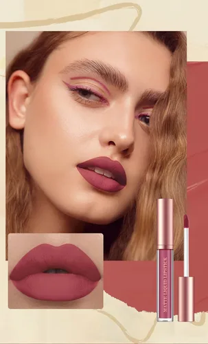Miniatura 3 de BestLand Juego de 12 Labiales Líquidos Mate + Lápices Delineadores de Labios, Juego de Maquillaje de Labios de Un Solo Paso, Pigmento Aterciopelado