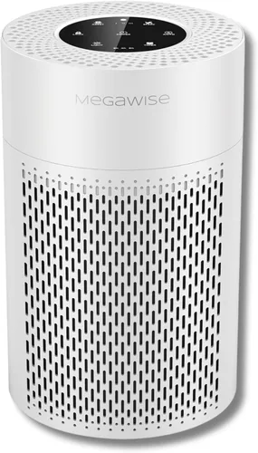 MegaWise Purificador de aire silencioso de escritorio con 3 velocidades para oficina en casa, filtro HEPA verdadero con sensor inteligente de