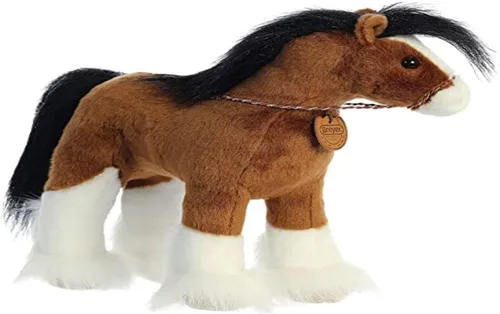 Aurora Exquisito Breyer Clydesdale - Animal de peluche - Detalles realistas - Juego imaginativo - Marrón 13 pulgadas