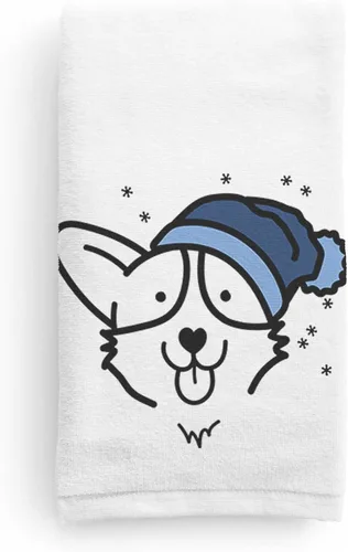Miniatura 5 de Inkopious Gorro de invierno Airedale Terrier Toalla de mano decorativa - Decoración navideña para el hogar