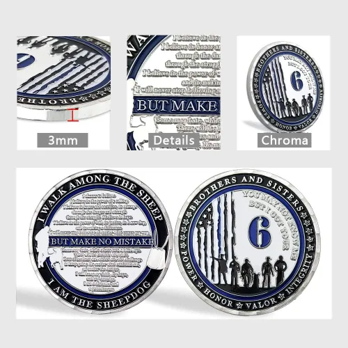 Miniatura 6 de Moneda de desafío policial I Got Your 6