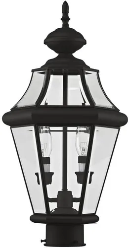 Miniatura 4 de Livex Lighting 2264-02 - Farol de poste para exteriores, 2 luces, latón pulido