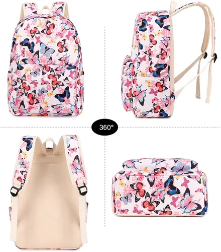 Miniatura 7 de Joyfulife Mochilas para niñas, mochilas para niños, mochilas para adolescentes, mochila para estudiantes escolares con lonchera, bolsas para lápices