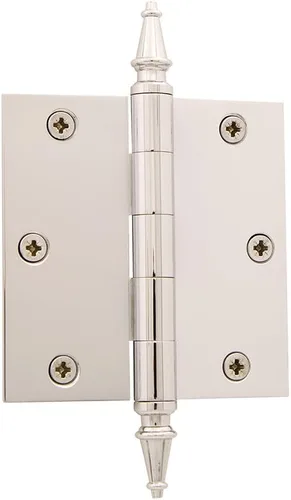 Miniatura 50 de Grandeur Hardware 824304 Bisagra residencial con punta de bellota de 3.5 pulgadas con esquinas de radio de 5/8 pulgadas en peltre antiguo