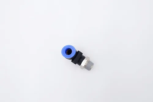 Miniatura 2 de Empuje para conectar conexión de tubo de 1/4" OD x 1/8" rosca NPT macho, codo neumático macho de aire línea de agua de aire de 90 grados codo