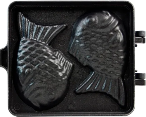 Miniatura 8 de CookKing - Panquequera con forma de pez Taiyaki japonés, normal, Negro